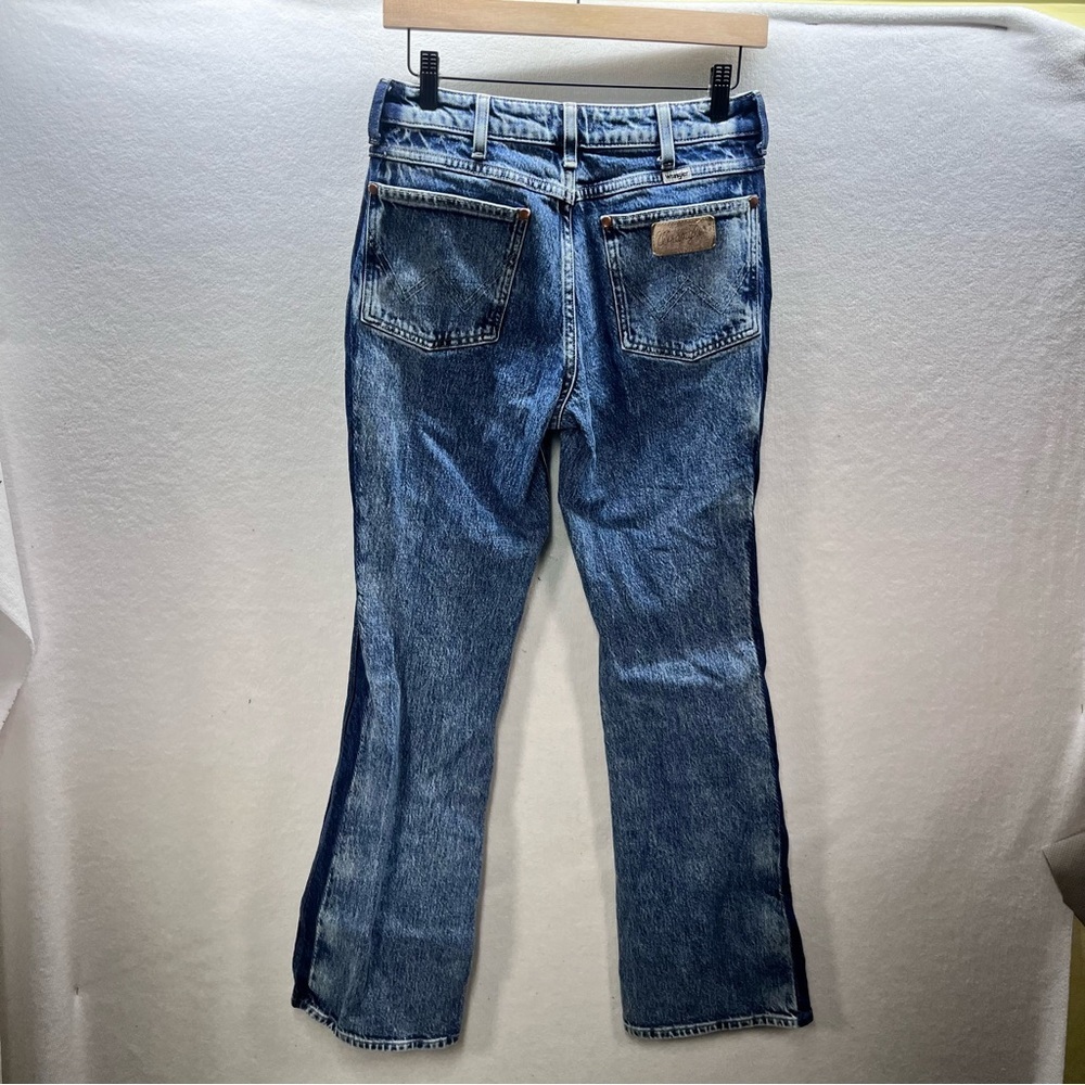 Wrangler Westward Two Tone High rise Bootcut Jeans Womens 27 Blue Denim 2871 - Picture 10 of 12